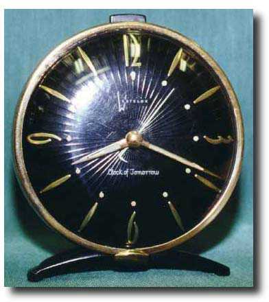 Westclox "Clock of Tomorrow", Dated 1955 — Antique Clocks Price Guide