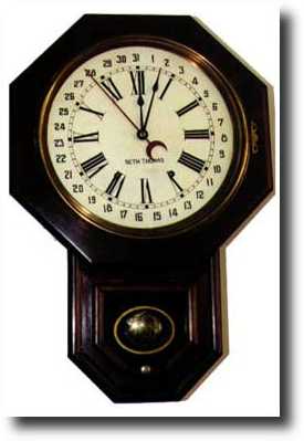 Seth Thomas short drop octagon wall clock — Antique Clocks Price Guide