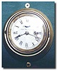 Hubbell 1859 Patent Clock in Brass Case