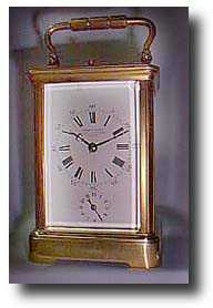 Grande sonnerie strike, repeat and alarm carriage clock circa 1880 — Antique Clocks Price Guide