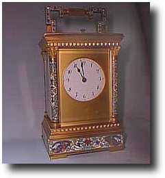 Champlevee French Carriage Clock, c. 1890 — Antique Clocks Price Guide
