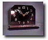 Juvena onyx and rose quartz Art Deco desk clock, c. 1920