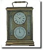 French gilt brass carriage clock style compendium, c. 1900
