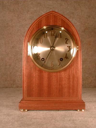Seth Thomas "Essex" mahogany cabinet clock with satinwood banding, circa 1905-1910. — Antique Clocks Price Guide