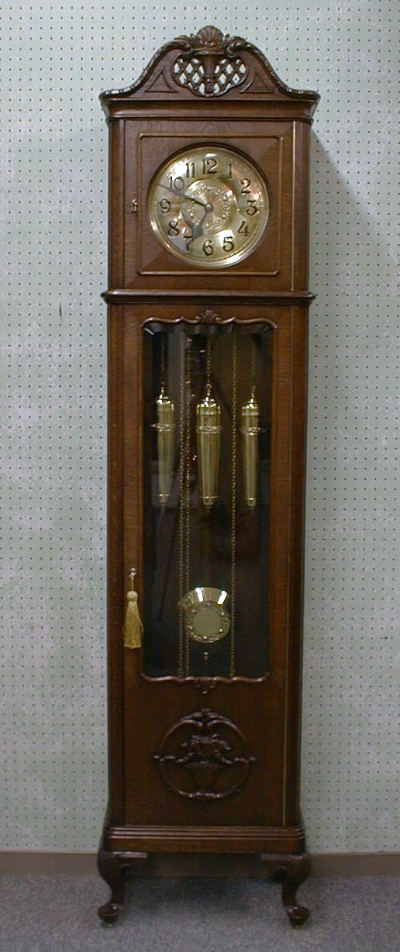GERMAN FLOOR CLOCK BY ISGUS (SCHLENKER-GRUSEN IN SCHWENNINGEN) CIRCA 1915-1925. — Antique Clocks Price Guide