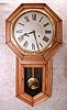 THIS IS AN ANSONIA "REGULATOR B" SCHOOL CLOCK. CIRCA 1900-1910.