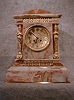 THIS IS A LARGE FRENCH MANTEL CLOCK IN A BELGIAN ONYX CASE CIRCA 1895.
