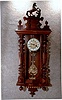 THIS IS A GERMAN WALL CLOCK BY KONKURRENZ, IN VILLINGEN, BADENIA (BLACK FOREST, GERMANY). CIRCA 1900-1910.
