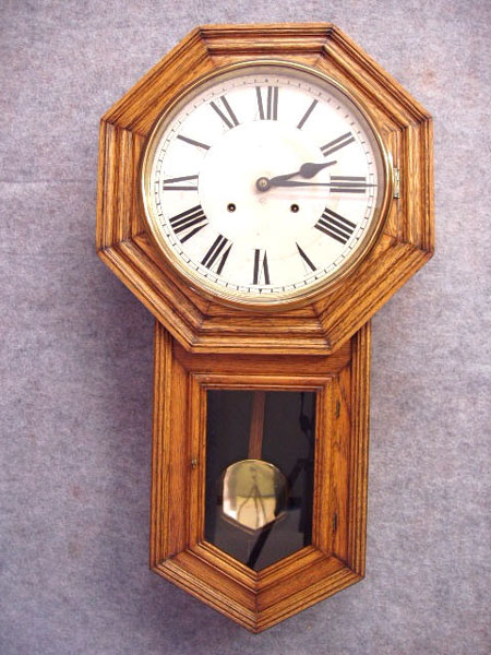 This Is An Ansonia "Regulator B" School Clock. Circa 1900-1910. — Antique Clocks Price Guide