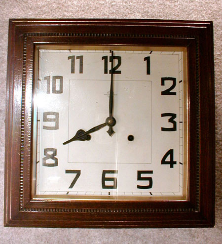 Japanese Square Cased Dial Clock. Circa 1925-35. — Antique Clocks Price Guide