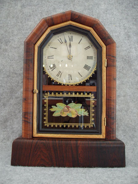 New Haven "Octagon Prize" Mantel Clock In A Rosewood Veneered Case. Circa 1878-1885 — Antique Clocks Price Guide