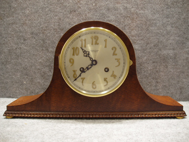 German Tambour In An Oak Veneered Cased By Jahresuhrenfabrik (August Schatz). Circa 1920-1930. — Antique Clocks Price Guide