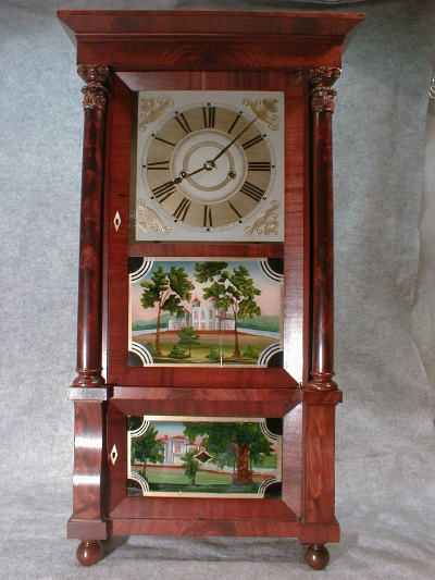 Empire Full Column Shelf Clock By The Forestville Mfg. Co, In Bristol, Conn.  Circa 1840. — Antique Clocks Price Guide