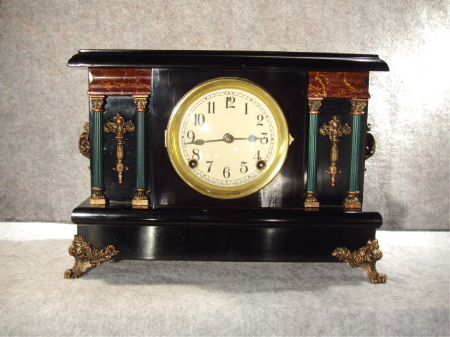 This Is The "Adair" Black Mantel Clock By The Sessions Clock Co. Circa 1920-1925. — Antique Clocks Price Guide