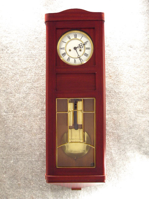 German 2 Weight Wall Clock By Gustav Becker In A Mahogany Veneered Case. — Antique Clocks Price Guide