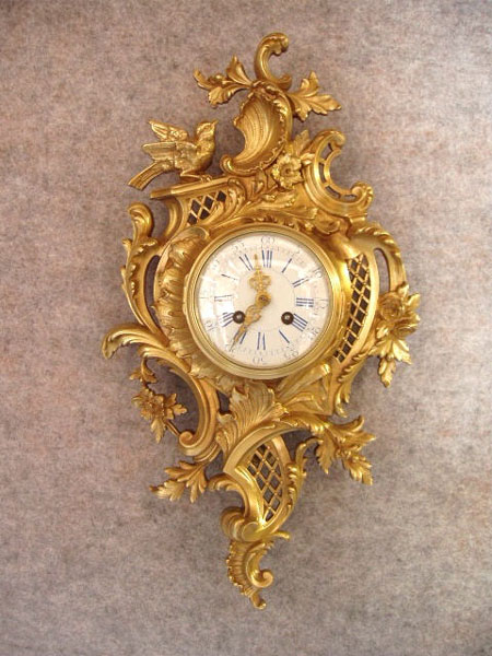 Brass Cased Dwarf French Cartel Wall Clock By Japy. Circa 1880. — Antique Clocks Price Guide