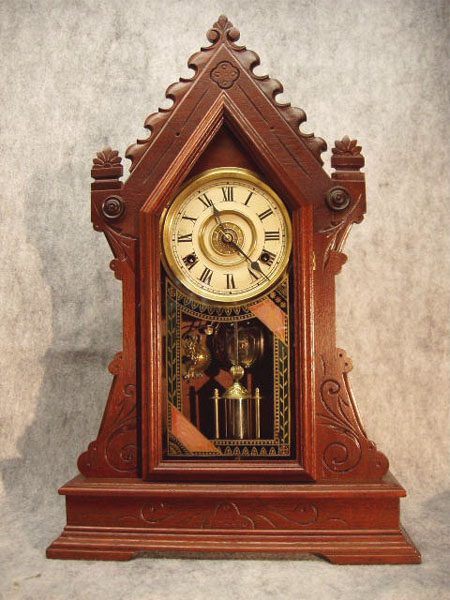 Shelf Clock "Clyde" Made By The New Haven Clock Co., In New Haven Ct, Circa 1885. — Antique Clocks Price Guide