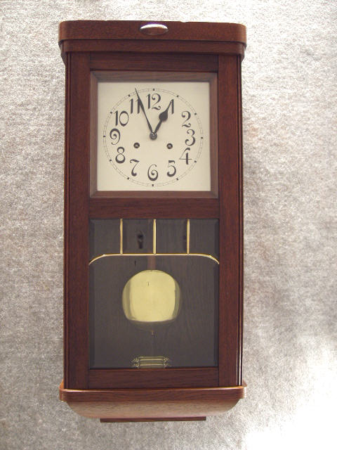 German Box Clock In A Dark Oak Case. Circa 1900-1910. — Antique Clocks Price Guide