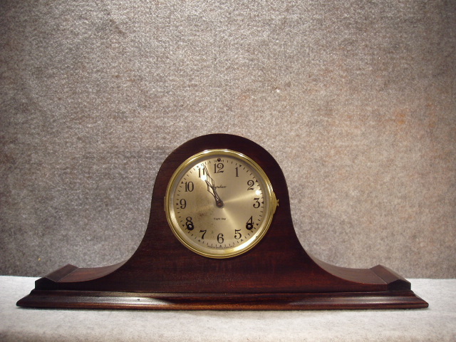 "Meteor" Tambour By The Ingraham Clock Co In A Dark Mahogany Finish. Circa 1925 — Antique Clocks Price Guide