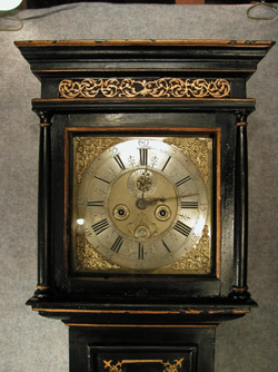 English Long Case In An Ebonized And Gold Stenciled Case By Luke Wise, Reading, England, Circa 1686-1710. — Antique Clocks Price Guide