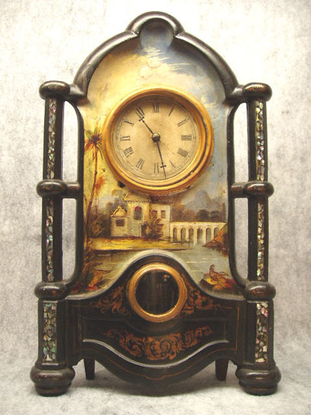 This Is An American Iron Front Mantel Clock Made By Bristol Brass And Clock Co, In Bristol, Ct, Circa 1850-1860. — Antique Clocks Price Guide