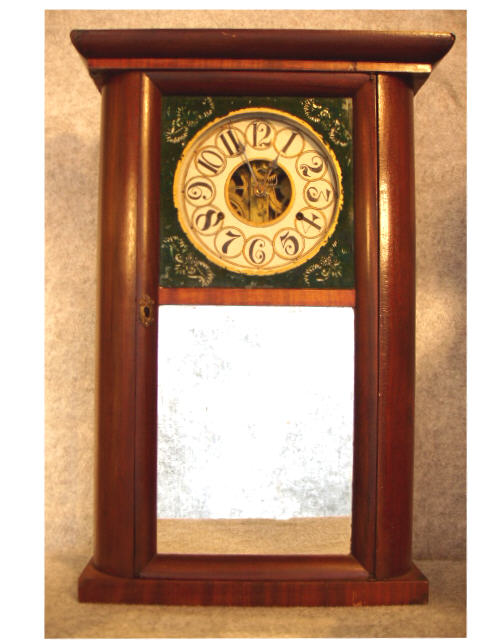 Jerome, Gilbert And Grant And Co., Ct, 1/2 Rounded Sides And Cornice Top Shelf Clock. Circa 1839-1840. — Antique Clocks Price Guide