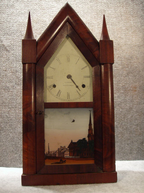 Steeple Clock By Chauncey Jerome, New Haven, Ct, 1845-1855. — Antique Clocks Price Guide