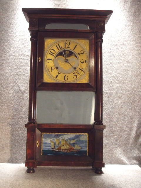 "Patent Brass" 8 Day Empire Style Shelf Clock By Birge, Case And Co., Bristol, Conn., Circa 1833-1835. — Antique Clocks Price Guide
