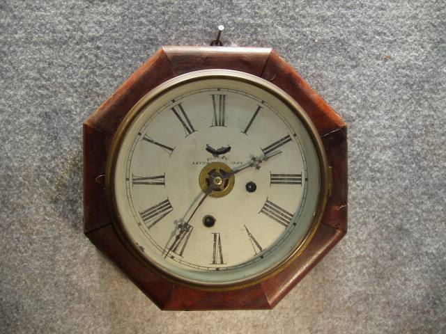 30 Hour "Octagon Lever" Wall Clock Made By The Waterbury Clock Co., Waterbury, Conn., Circa 1870'S. — Antique Clocks Price Guide