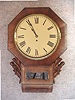 8 Day English Drop Dial Chain Fusee Timepiece In A Mahogany Case With Brass Inlay. Circa 1900-1910.