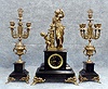 Large French Clock And Candelabra Set. Circa 1900.
