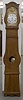 Morbier Floor Clock In A Violin Shaped Case Of Spruce Wood Painted In A Original Faux Grained Wood Finish. Circa 1830-1850.