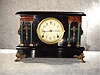 This Is The "Adair" Black Mantel Clock By The Sessions Clock Co. Circa 1920-1925.