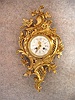 Brass Cased Dwarf French Cartel Wall Clock By Japy. Circa 1880.