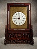 Chinese Bracket Clock In A Highly Carved Mahogany Finished Case. Circa 1860'S