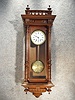 French Box Clock In A Case Of Walnut Solids And Veneers. Circa 1885-1895.