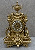 French Gold Plated Solid Brass Mantel Clock By Japy Freres.