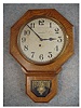This Is An Ingraham Time Only School Clock In An Oak Case. Circa 1920-1930.