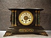 Waterbury Wood Case Black Mantel "Dunraven" Clock. Circa 1909.