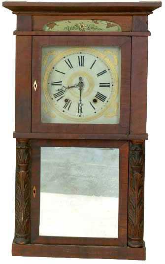 Marshall &amp; Adams, Seneca Falls, NY, Column Shelf Clock — Antique Clocks Price Guide