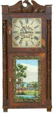 Marsh, Gilbert &amp; Co. Column and Splat Shelf Clock — Antique Clocks Price Guide