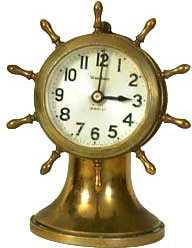 Waterbury Ship's Wheel Shelf Clock — Antique Clocks Price Guide
