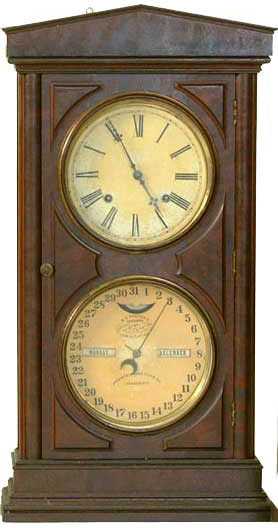 Ithaca Shelf Calendar, Double Dial Shelf Clock — Antique Clocks Price Guide