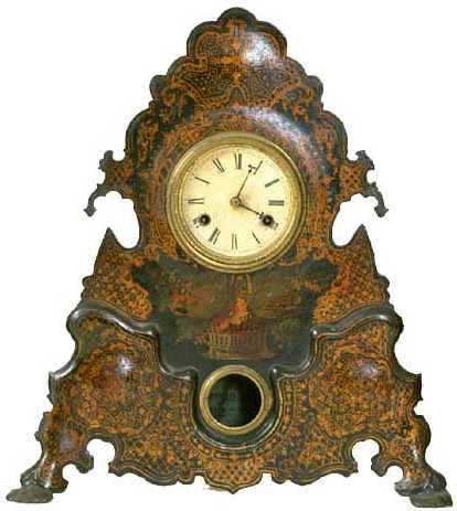 George B. Owens, NYC, NY, Iron Front Shelf Clock — Antique Clocks Price Guide