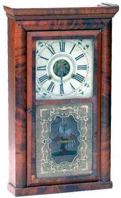 L and F Andrews of Bristol, Conn, Shel fClock, c. 1840 — Antique Clocks Price Guide