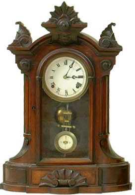 Massive Victorian Walnut Shelf Clock — Antique Clocks Price Guide