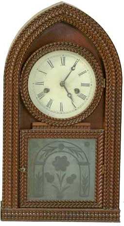 Jerome &amp; Co., New Haven, Conn. Ripple Front Beehive Shelf Clock — Antique Clocks Price Guide