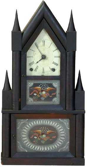 Terry &amp; Andrews Steeple on Steeple Shelf Clock, — Antique Clocks Price Guide