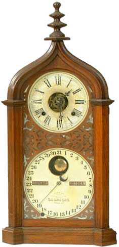 Ithaca Steeple Calendar Shelf Clock — Antique Clocks Price Guide