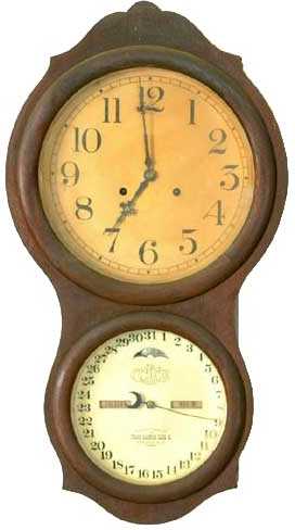 Ithaca Wall Office Calendar clock — Antique Clocks Price Guide